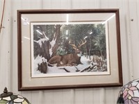 RC Kray signed deer print