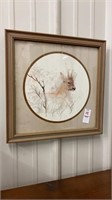 Framed deer print