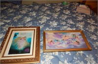 Vintage Framed Angel Prints Signed