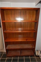 Custom made pine shelf bookcase