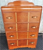 1940s WATERFALL 4 DRAWER CHEST
