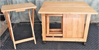 PINE TV TRAYS WITH STAND