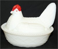 Westmoreland White Hen on Nest