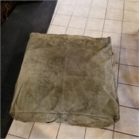 28x28in Green Suede Floor Pillow
