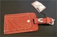 Leather Western Style Luggage Tag