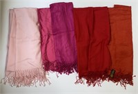 Pink and Red Scarves