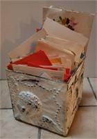 Decorative Metal Box w/ Assorted Cards