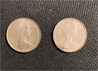 2 Coins from Great Britain