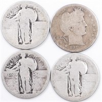 1916D + Mixed Silver Quarters FR02