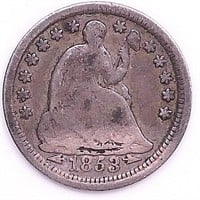 1853-P Seated Liberty Half Dime G06