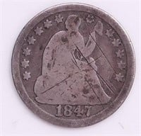1847-P Seated Liberty Half Dime G06