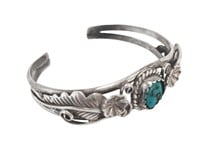 Navajo Turquoise Sterling Silver Cuff Bracelet