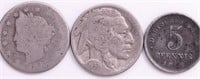 1937,1918? Indian Head Nickels (2), 5 Fenneig Coin