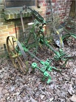 Oliver Horse Drawn Cultivator Implement W/Iron Whe