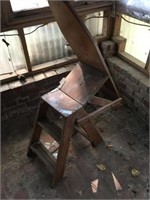 Wood Kitchen Stool / Iron Board Combo