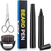 2 Pcs Beard Pencil Filler for Men with Brush &