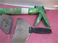Tools - Chalk ,Caulk Gun, Large Scraper