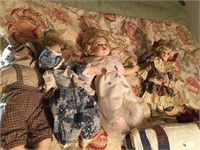 (4) Porcelain Dolls