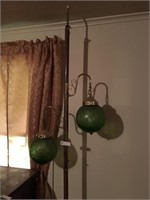 Vintage  Green Pole Lamp
