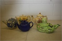 Selection of Teapots, including Lady in Shoe