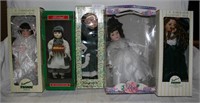 5 COLLECTIBLE DOLLS W/ORIGINAL BOXES