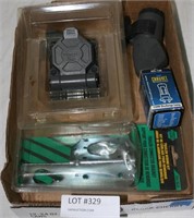 FLAT BOX OF NEW TRAILER LIGHT ACCESSORY PARTS