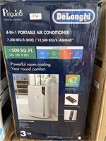 DeLonghi 4-in-1 portable air conditioner 500 sq ft