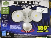 Home zone security motion activated light