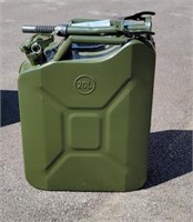 Dark green military style can.