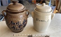 2 Rumtopf cookie jars