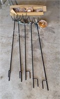 5 Tiki torches with stands. 5' tall.