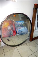 Leather Wrapped Decorative Mirror