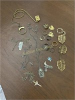 Asst. Jewelry Lot, Rings, Necklaces, Bracelets
