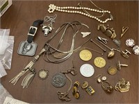Jewelry Roundup, Necklaces, Tokens, Pins