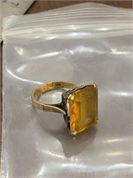 Gold & Citrin Ring, 6.63 gram, Size 6.5