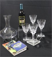 Private Wine Collection, Decanter, Stemware, Books
