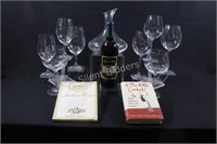 Private Wine Collection, Decanter, Stemware, Books