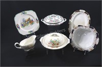 Bone China Antique Bowls & Serving Platter