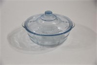 1940's 8" Fire King Lidded Etched Casserole Dish