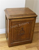 Treadle Sewing Machine Oak Drawing Room Cabinet
