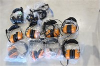 Lot of 9 Headsets With Microphones - Untested