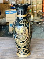 24" tall chinese dragon theme vase