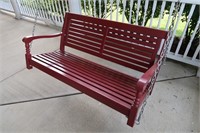Painted Wood Porch Swing w/Chains-48x21x21