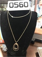 28" 925 NECKLACE WITH VERY PRETTY PENDANT