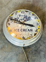 Vintage  Co-op icecream electric  wall clock