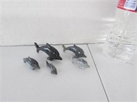 Lot of Rock Stone Dolphin Figures