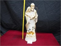 Large Figurine - Mary, Joseph, baby Jesus 18"