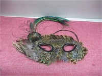 Feather Mask- Peacock
