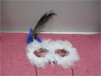 Feather Mask- White
