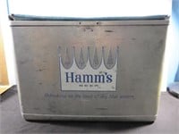 *Vintage Double Sided Hamm's Beer Aluminum Cooler